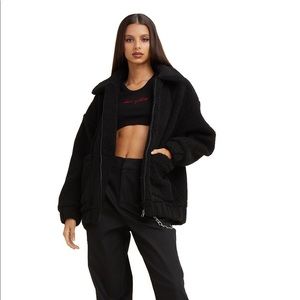 I.AM.GIA Black Teddy Coat Size M